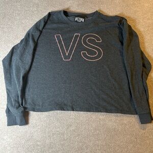 Victoria's Secret Gray Long Sleeve Shirt 1529